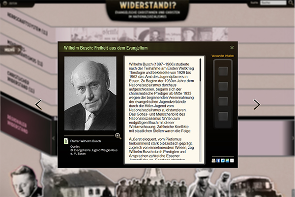 Das Beispiel des Wilhelm Busch aus Essen ist im rheinischen Teil der Online-Ausstellung "Evangelischer Widerstand" nachzulesen. Foto: www.ekir.de 
